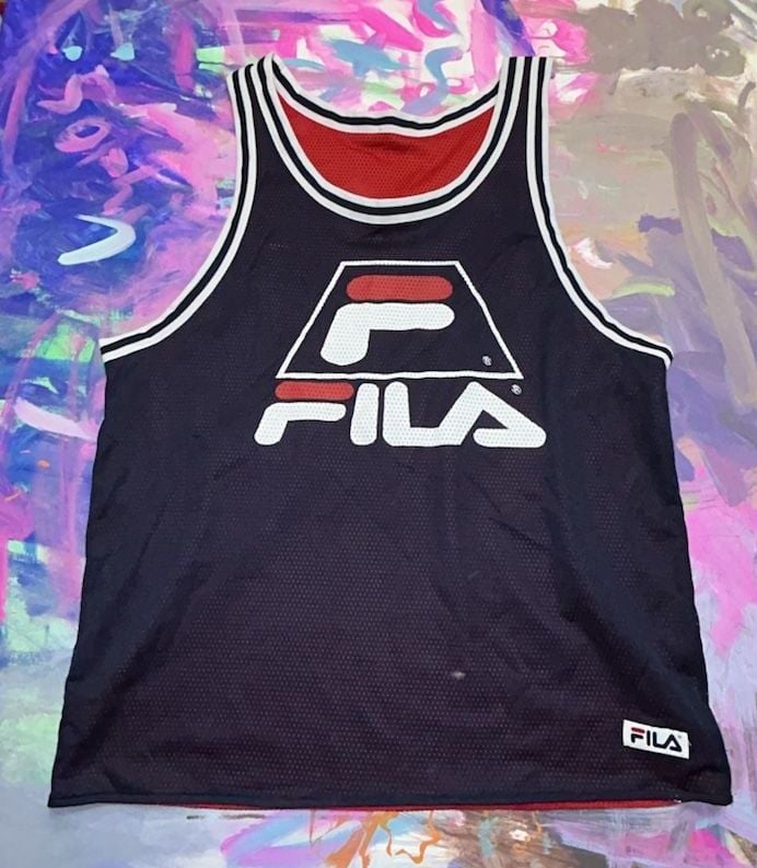 Fila Reversible Basketball Jersey Y2K 90s 2