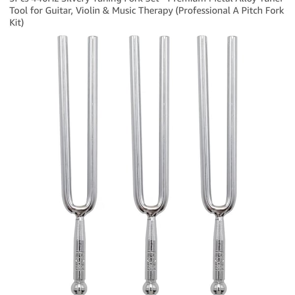 3Pcs 440Hz A Tone Stainless Steel Tuning Fork Set for Guitar and Violin