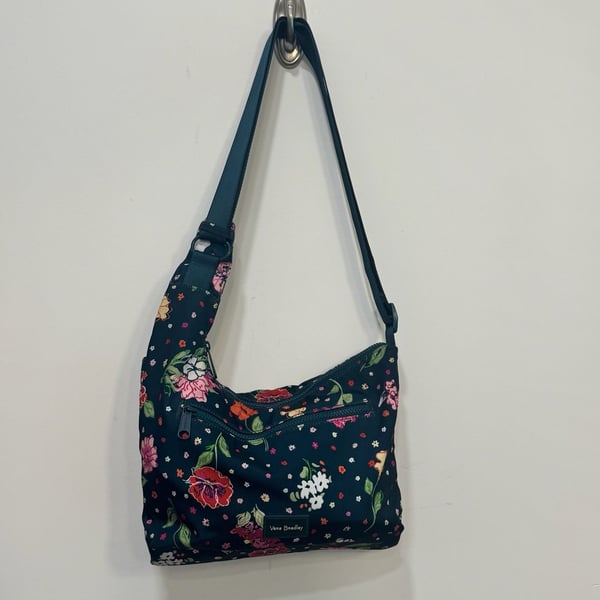 Vera Bradley Botanical Floral Nylon Crossbody Shoulder Bag