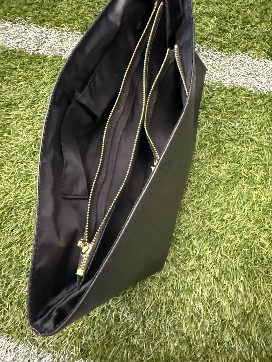 Purse Organizer Insert Tote Bag Insert with Zipper Medium Black 4