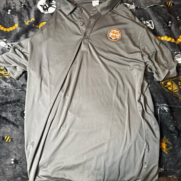 Grey Polo Shirt Inaugural Golf Tournament 2024 Patch Men's Size L