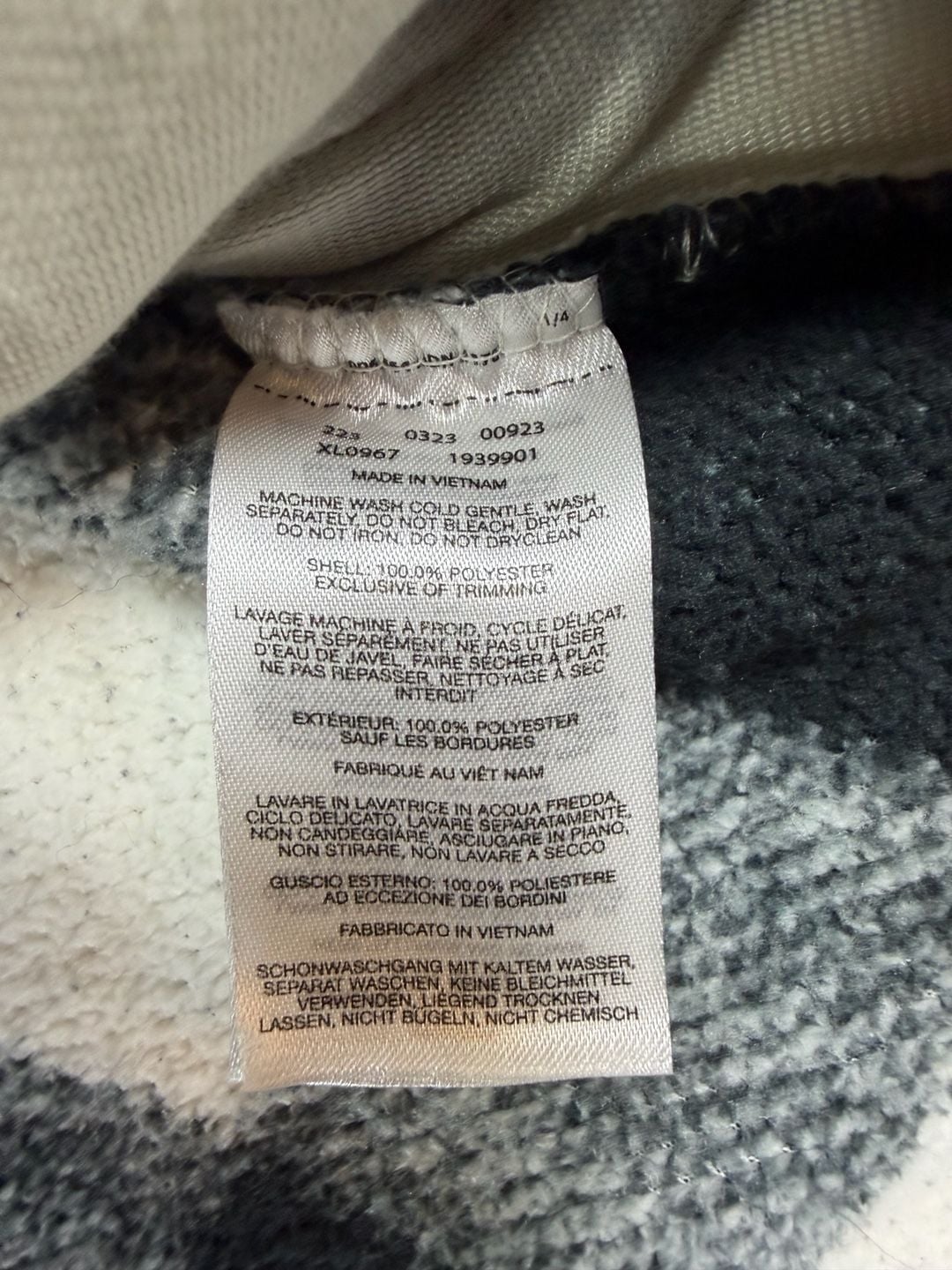 Columbia Women's West Bend Full Zip Sherpa Fleece Jacket Chalk Check Print Large 5