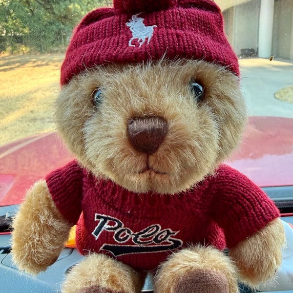 Ralph Lauren The Polo Bear Holiday Red Sweater And Beanie Hat Plush