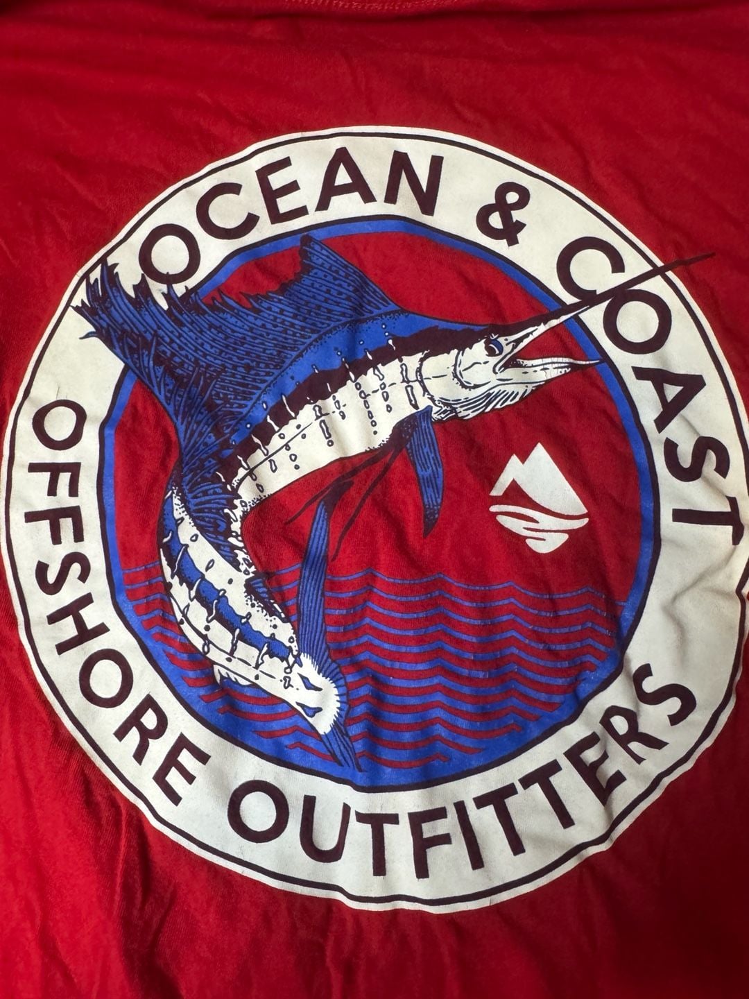 Ocean + Coast Red Long Sleeve Marlin Graphic T-Shirt 1