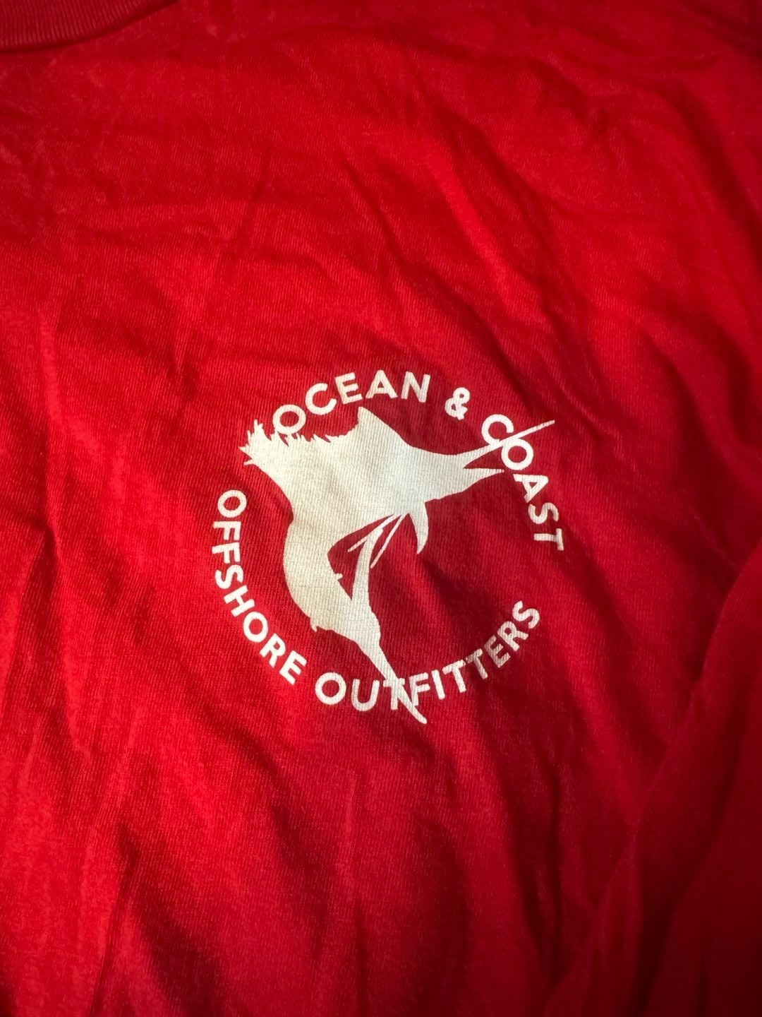 Ocean + Coast Red Long Sleeve Marlin Graphic T-Shirt 4