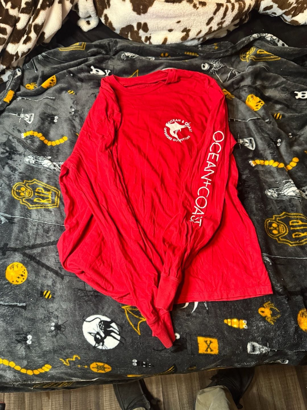 Ocean + Coast Red Long Sleeve Marlin Graphic T-Shirt 5
