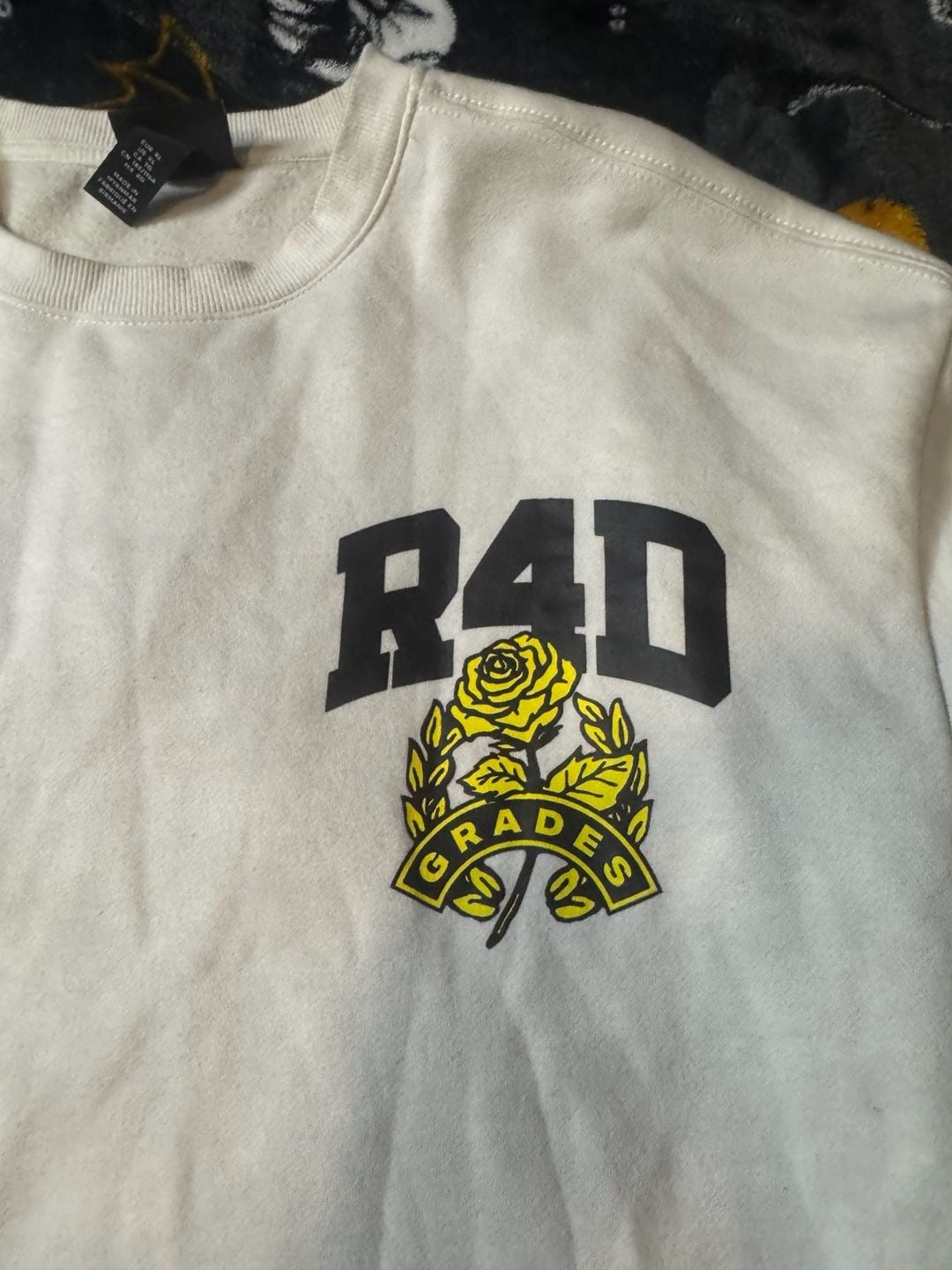 H&M R4D Grades Relaxed Fit White Sweatshirt XL 3
