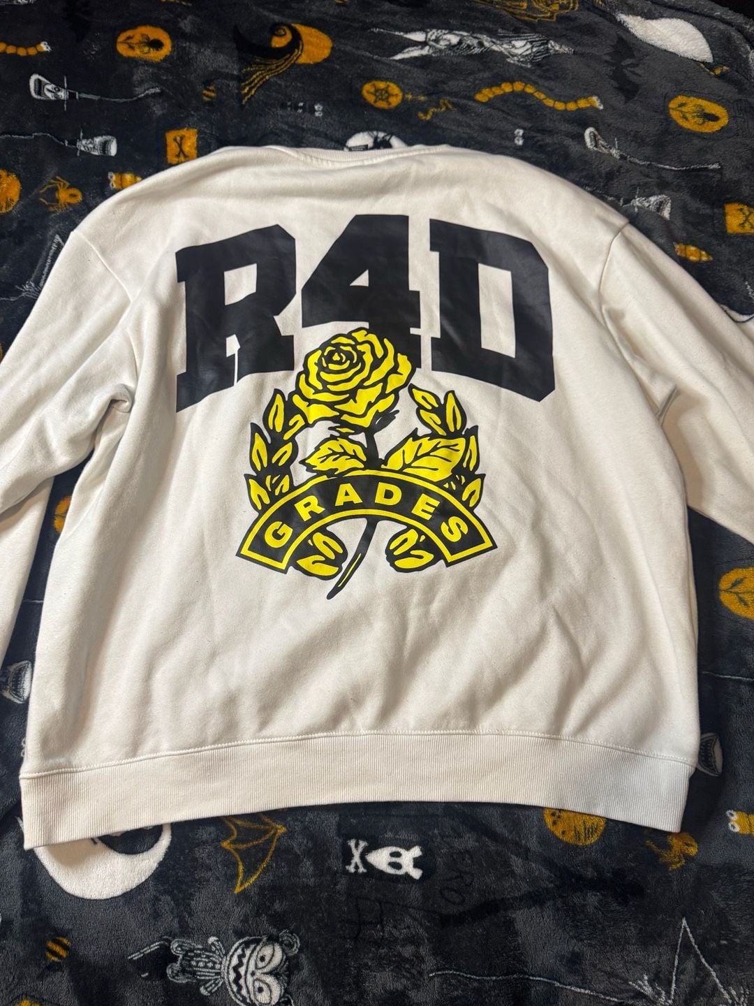H&M R4D Grades Relaxed Fit White Sweatshirt XL 5