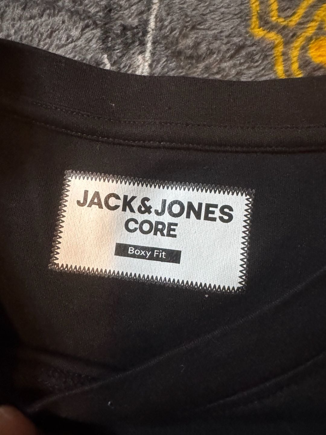 Jack & Jones Core Boxy Fit Black T-Shirt with Metallic Fusion Graphic 5