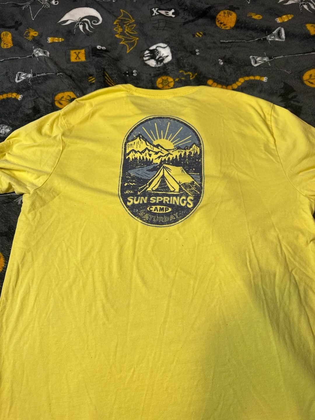 IZOD Saltwater Relaxed Classics Yellow Sun Springs Camp Saturday Graphic T-Shirt 5