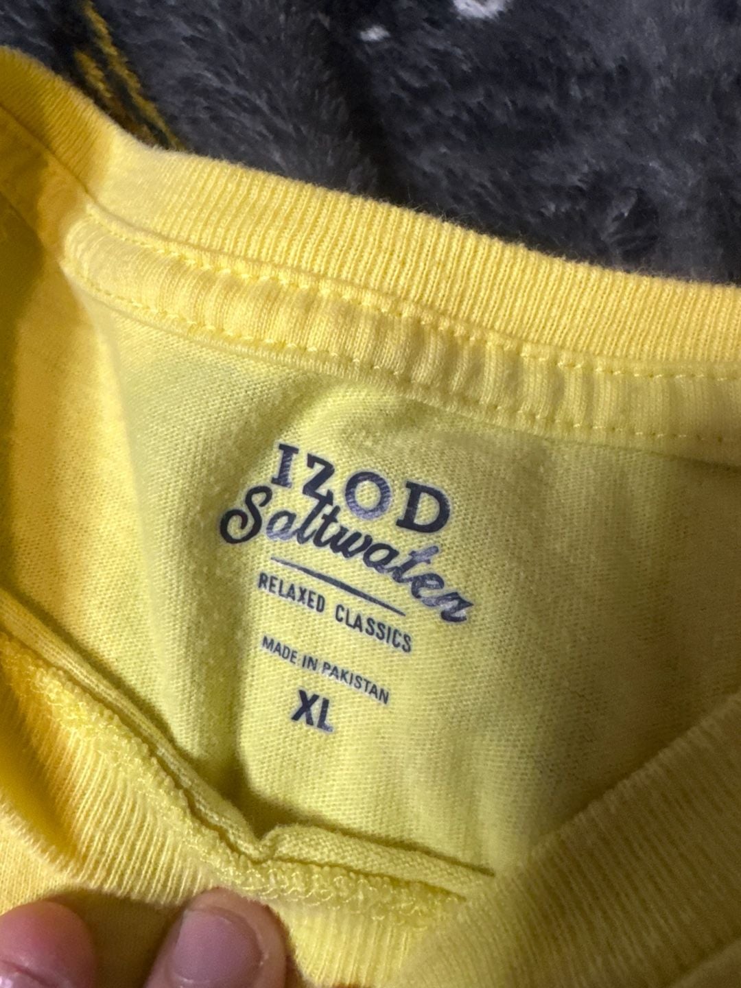 IZOD Saltwater Relaxed Classics Yellow Sun Springs Camp Saturday Graphic T-Shirt 6