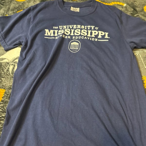 Comfort Colors University of Mississippi Higher Education Navy Blue T-Shirt