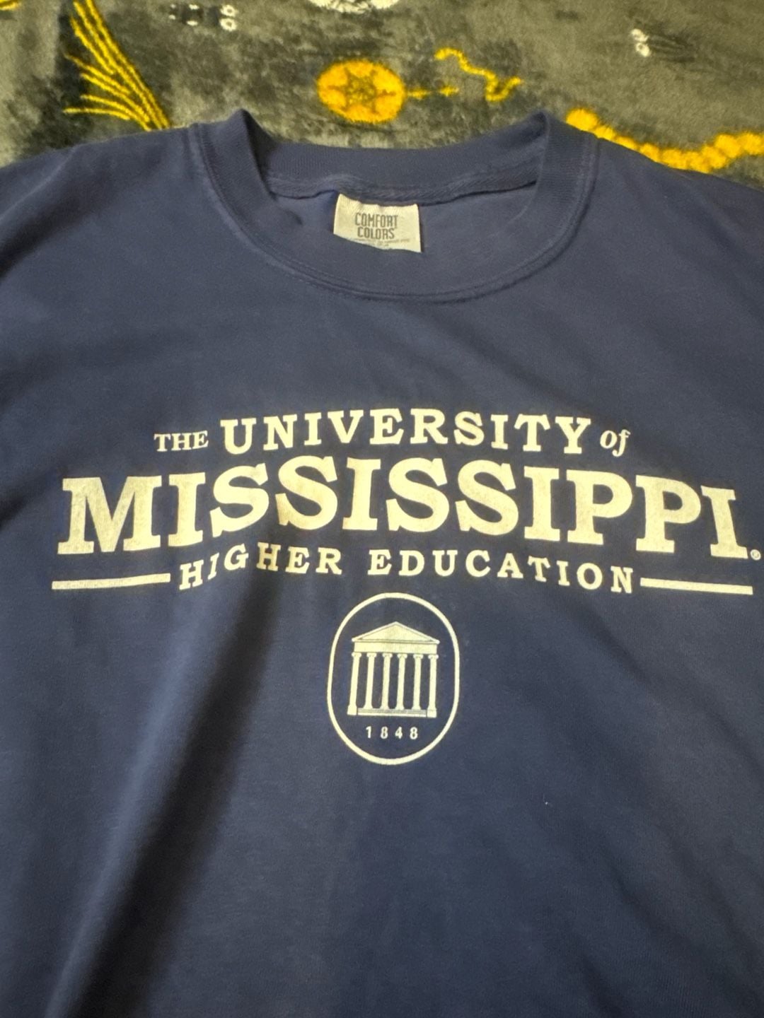 Comfort Colors University of Mississippi Higher Education Navy Blue T-Shirt 3