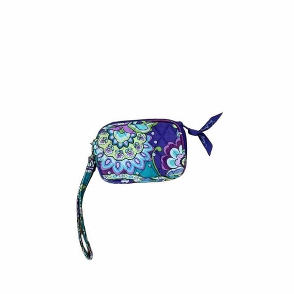 Vera Bradley Quilted Floral Paisley Wristlet Card Key Holder Pouch Purse