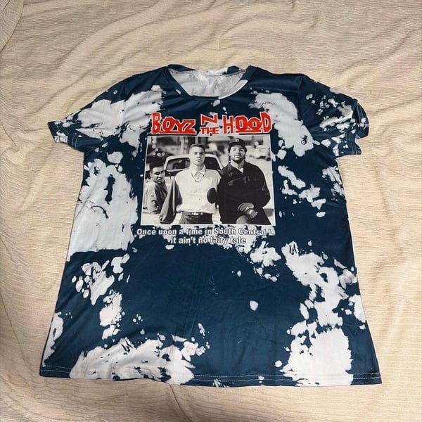 Boyz N The Hood Graphic Print Tie Dye T-Shirt South Central LA Movie Tee