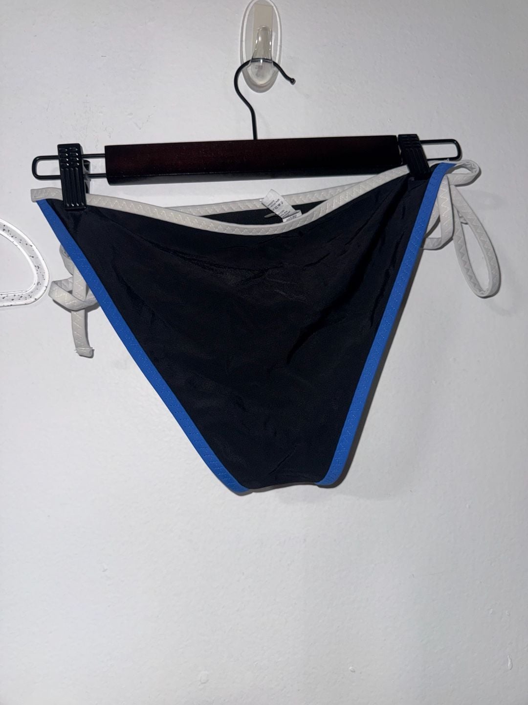Aerie Triangle Bikini Set Black Blue White Size M 3