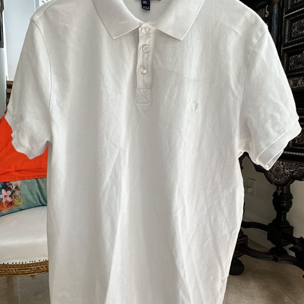 Vilebrequin White Cotton Short Sleeve Polo Shirt Size XL