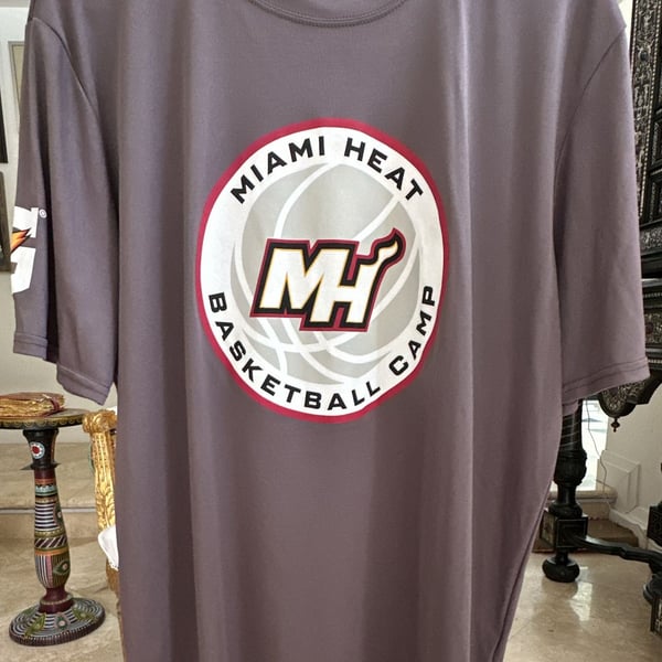 Miami Heat Basketball Camp Performance T-Shirt Size L