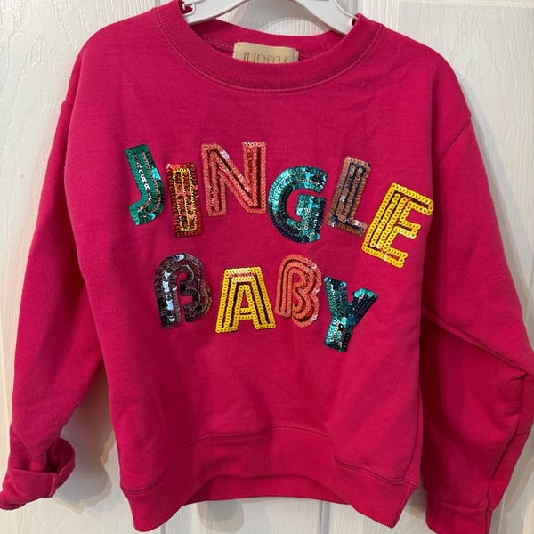 Judith March Jingle Baby Sequin Christmas Sweatshirt