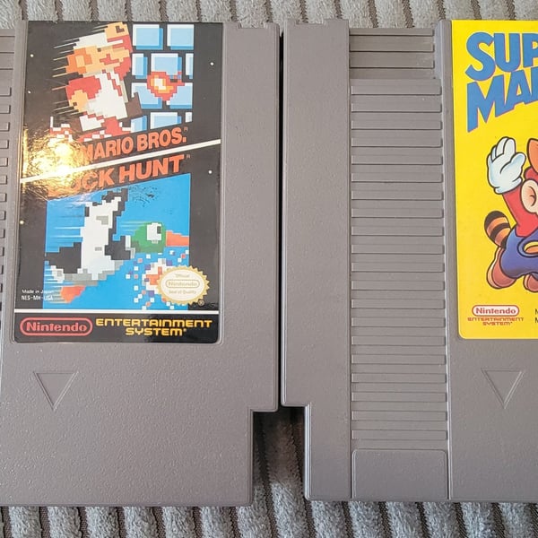 Nintendo NES Game Cartridge Lot of 2: Super Mario Bros. / Duck Hunt and Super Mario Bros. 3