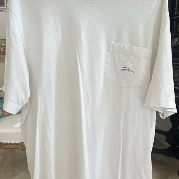 Tommy Bahama Relax White Pocket T-Shirt Size L