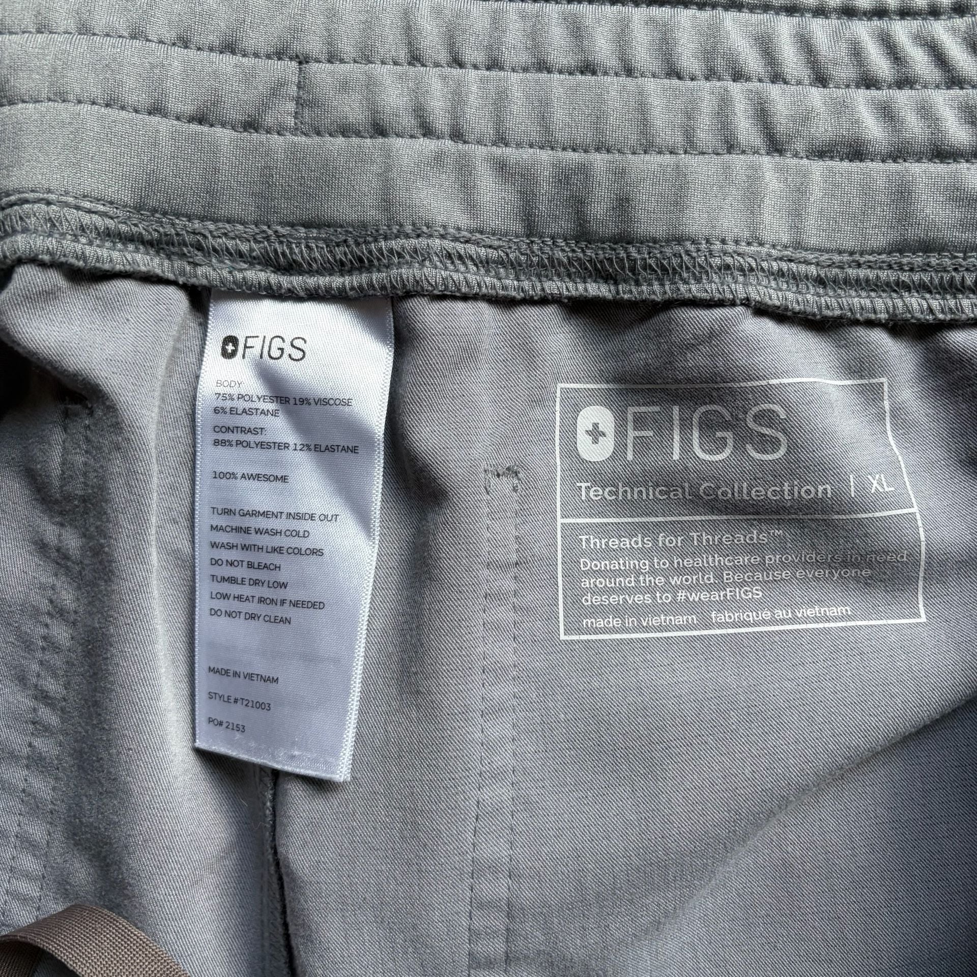 Figs Technical Collection Gray Scrub Set XL 9