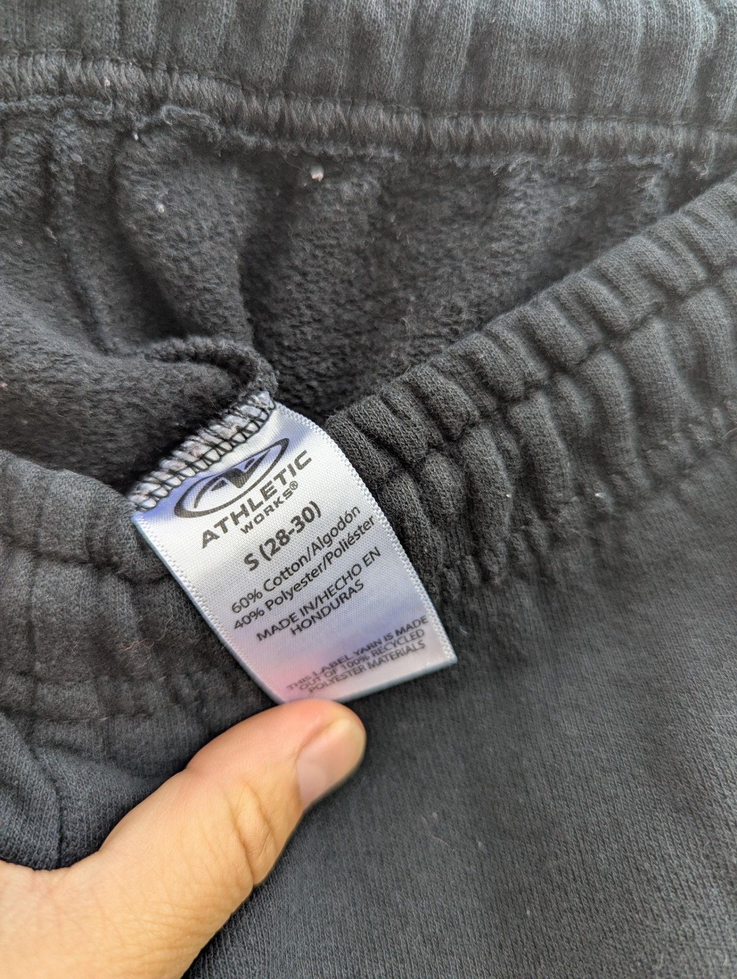 Athletic Works Men's Black Fleece Sweatpants Size Small 28-30 4