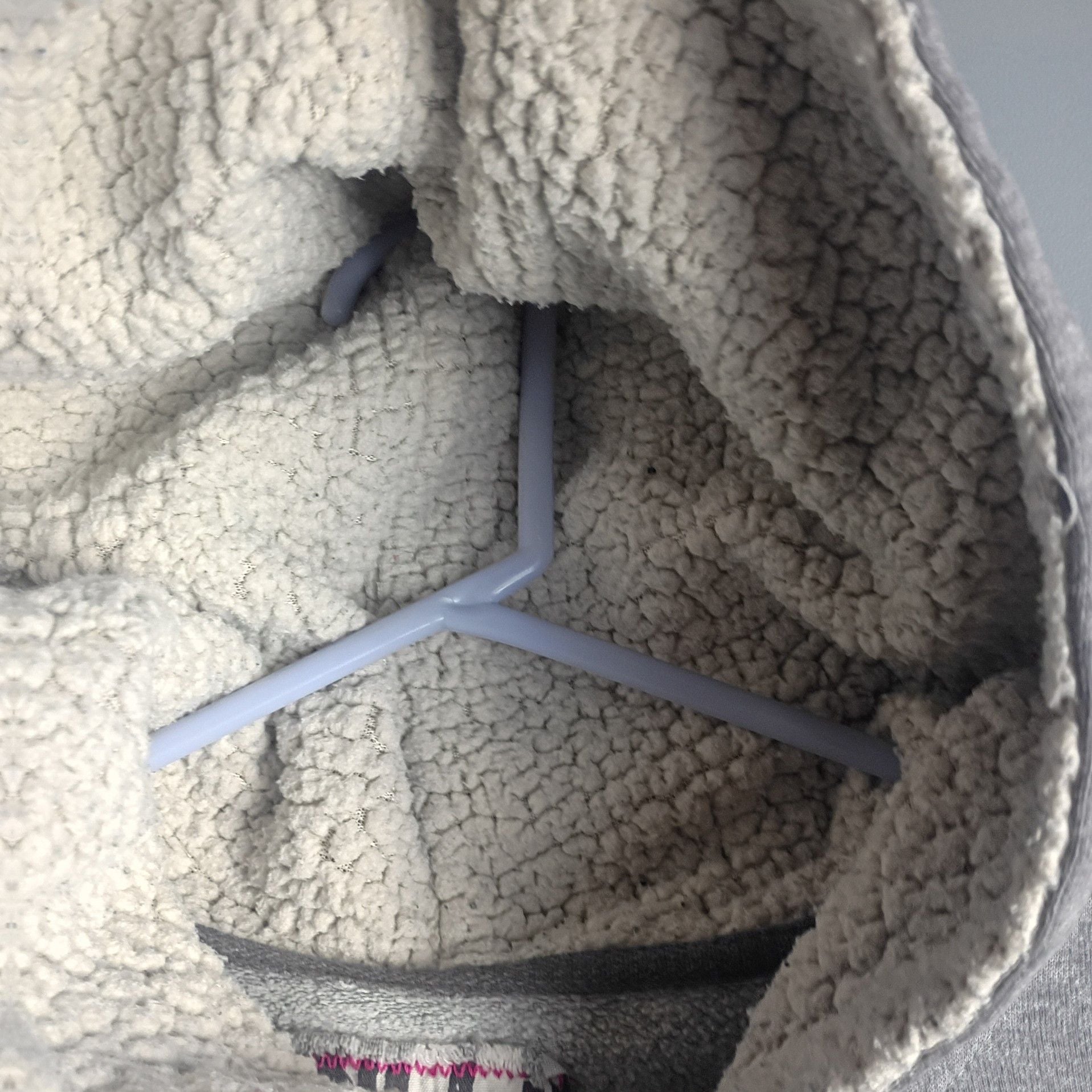 Billabong Gray Sherpa Lined Full Zip Hoodie with Rainbow Wave Graphic 5