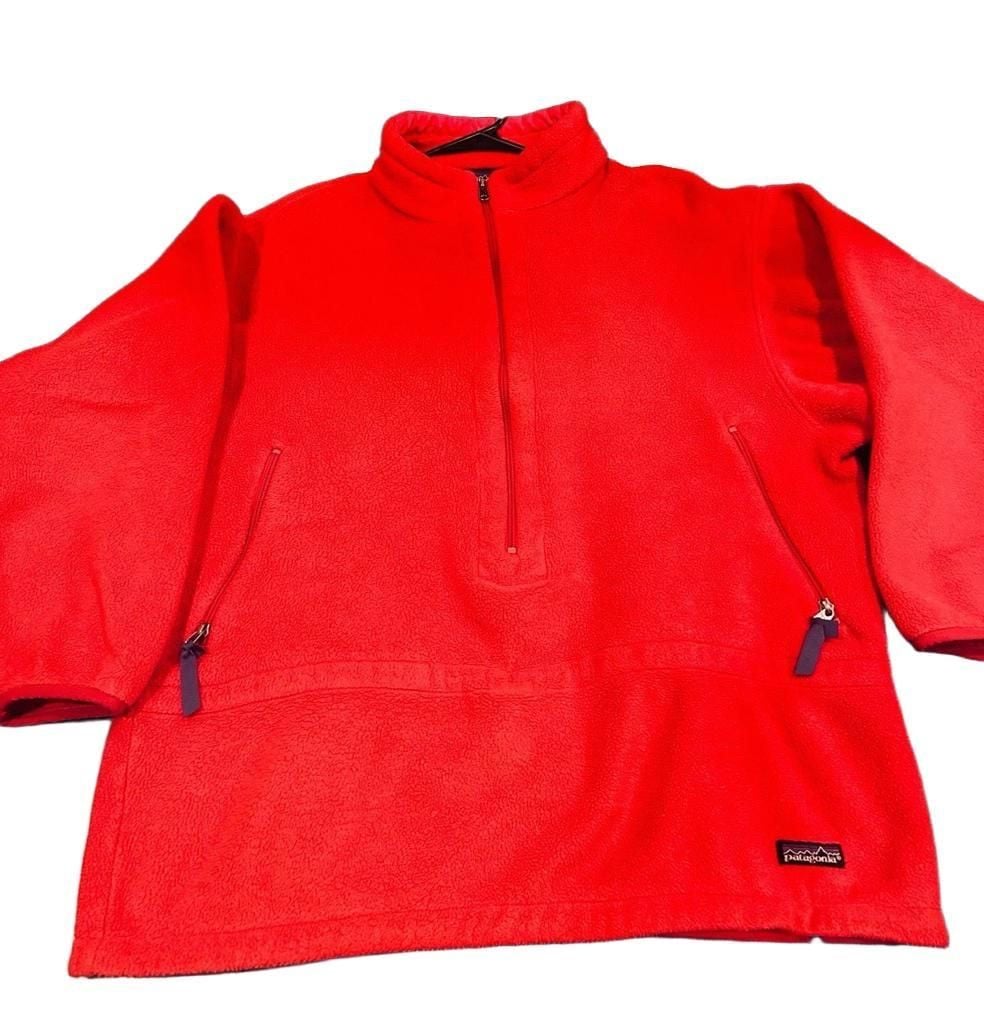 Patagonia Vintage Synchilla Marsupial Fleece Pullover Jacket Size medium/Large Made in USA Magenta 2