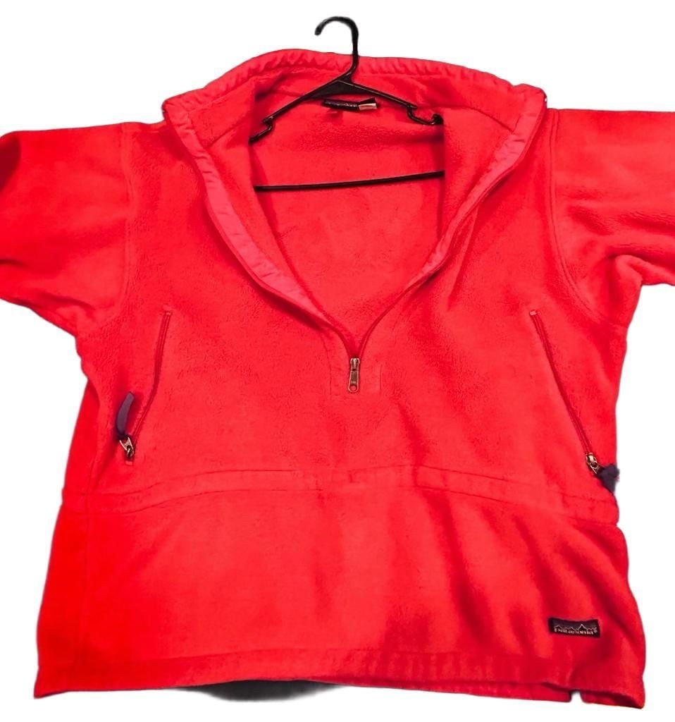 Patagonia Vintage Synchilla Marsupial Fleece Pullover Jacket Size medium/Large Made in USA Magenta 5