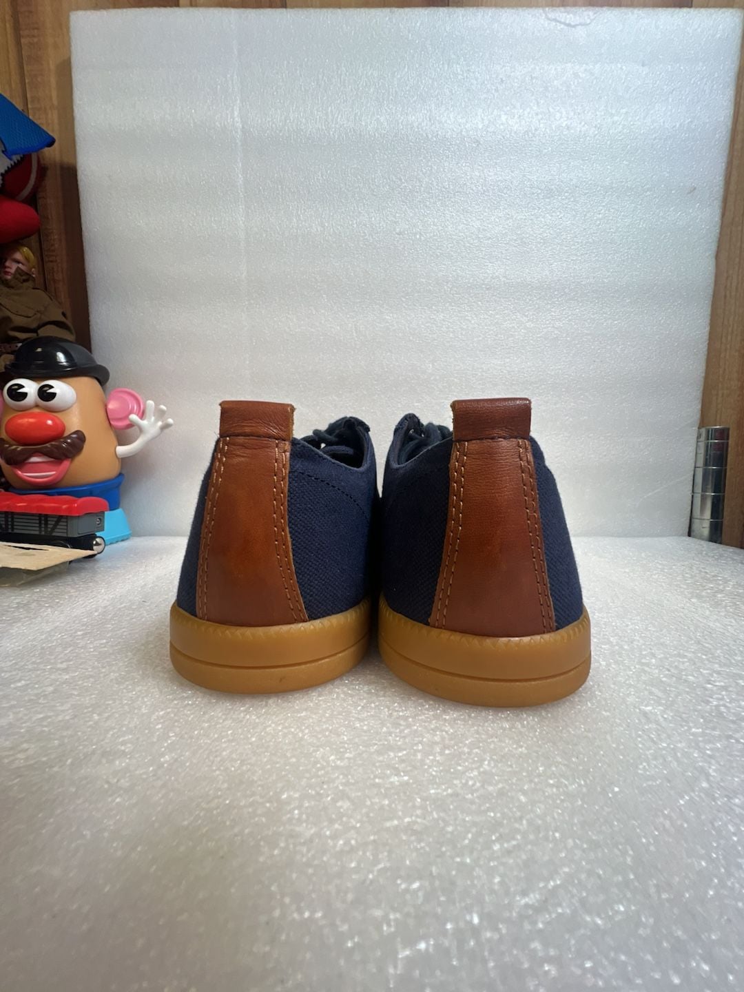 Clae Ellington Textile Deep Navy Canvas Men's Shoes size 9 8