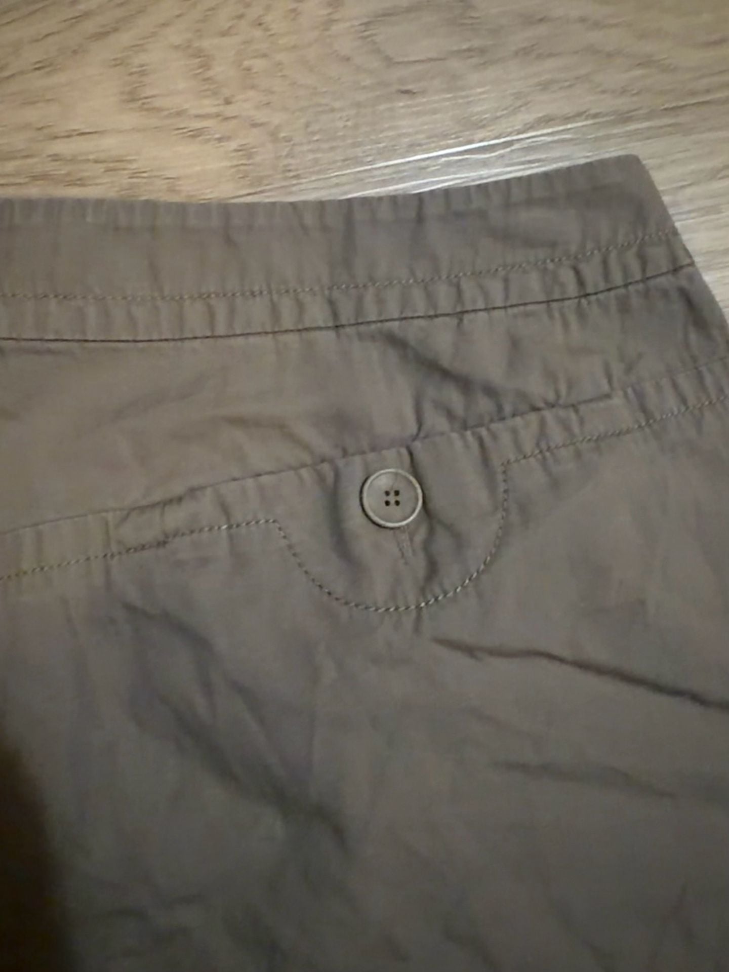 Eileen Fisher Olive Green Cotton Cropped Cargo Pants 2X 10