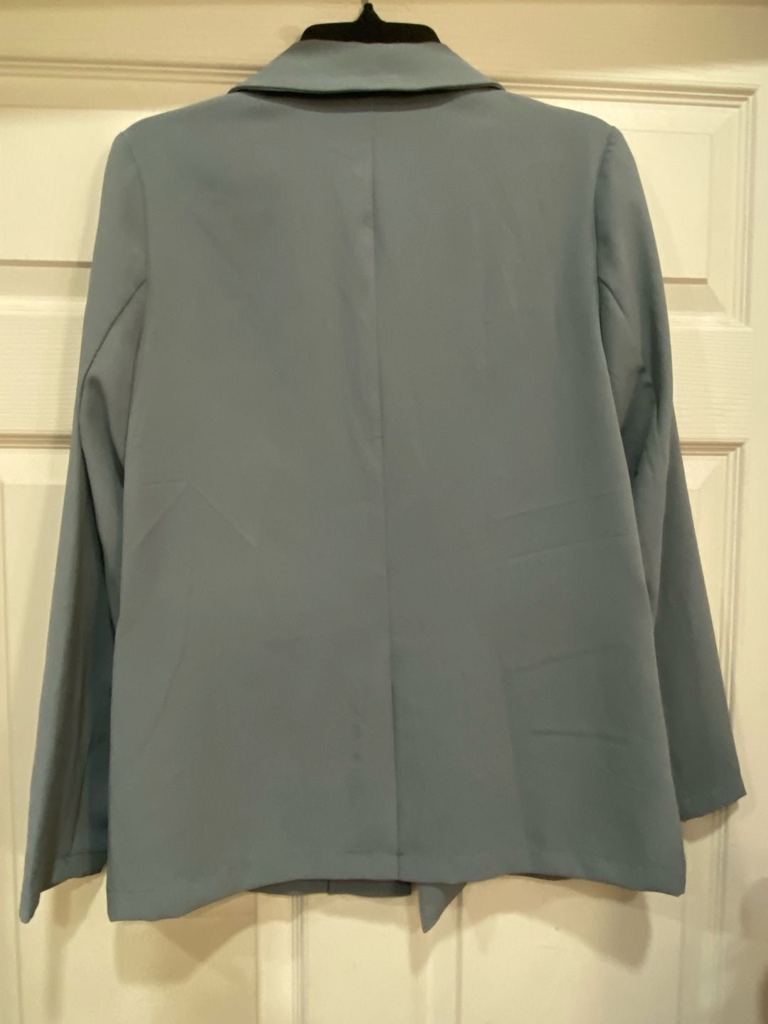 Zara Woman Longline Straight Blazer Jacket Gray Green Size M 4