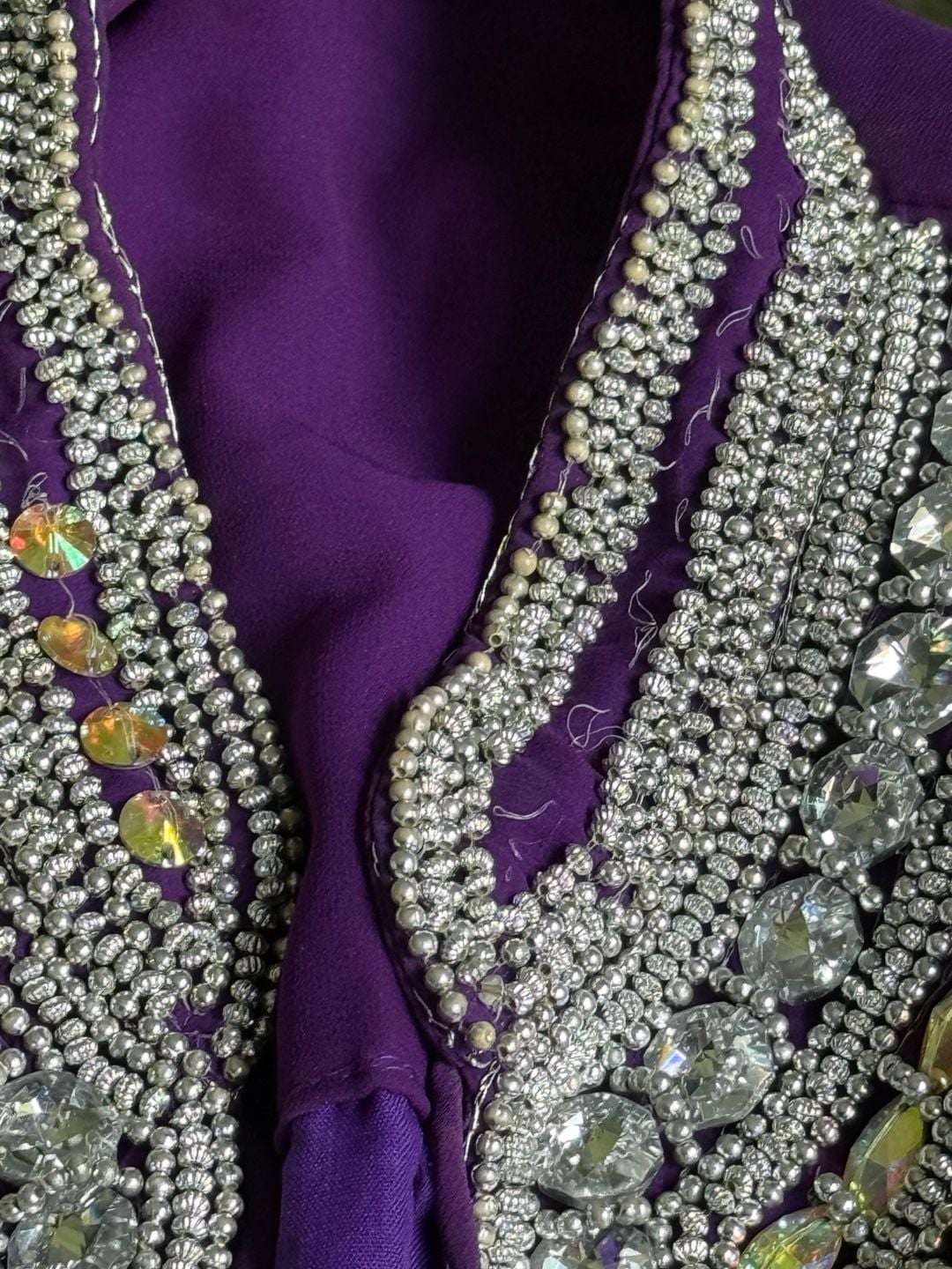 Purple Embellished Henna Party Dress Kaftan with Bell Sleeves *read and see 6