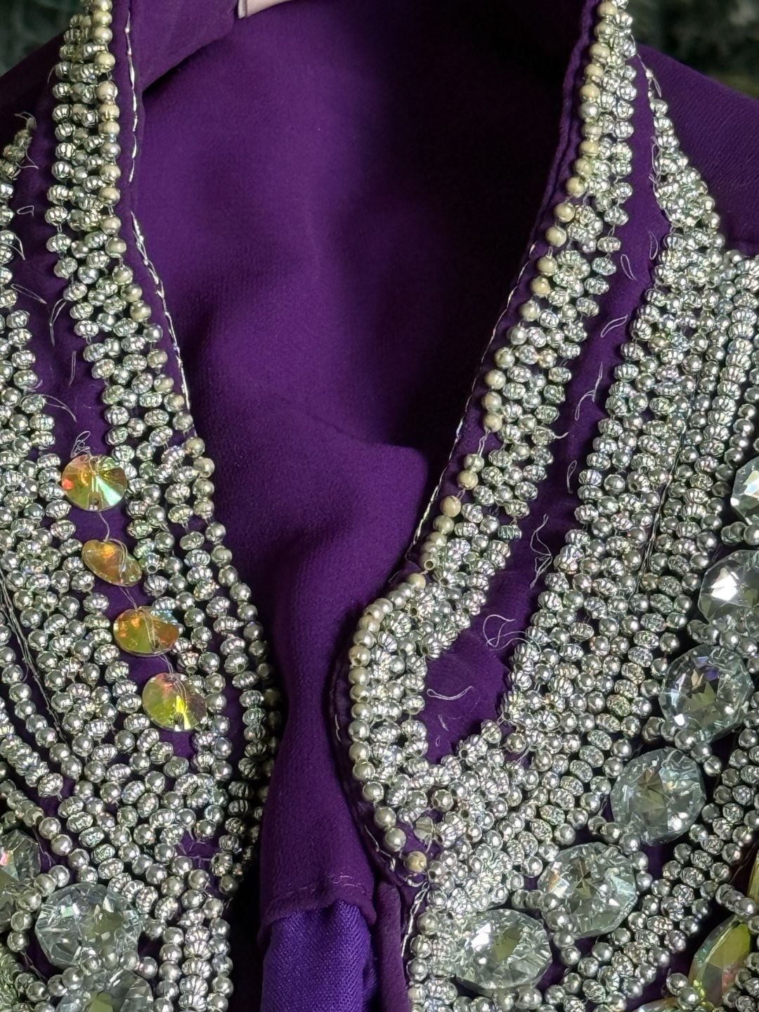 Purple Embellished Henna Party Dress Kaftan with Bell Sleeves *read and see 7