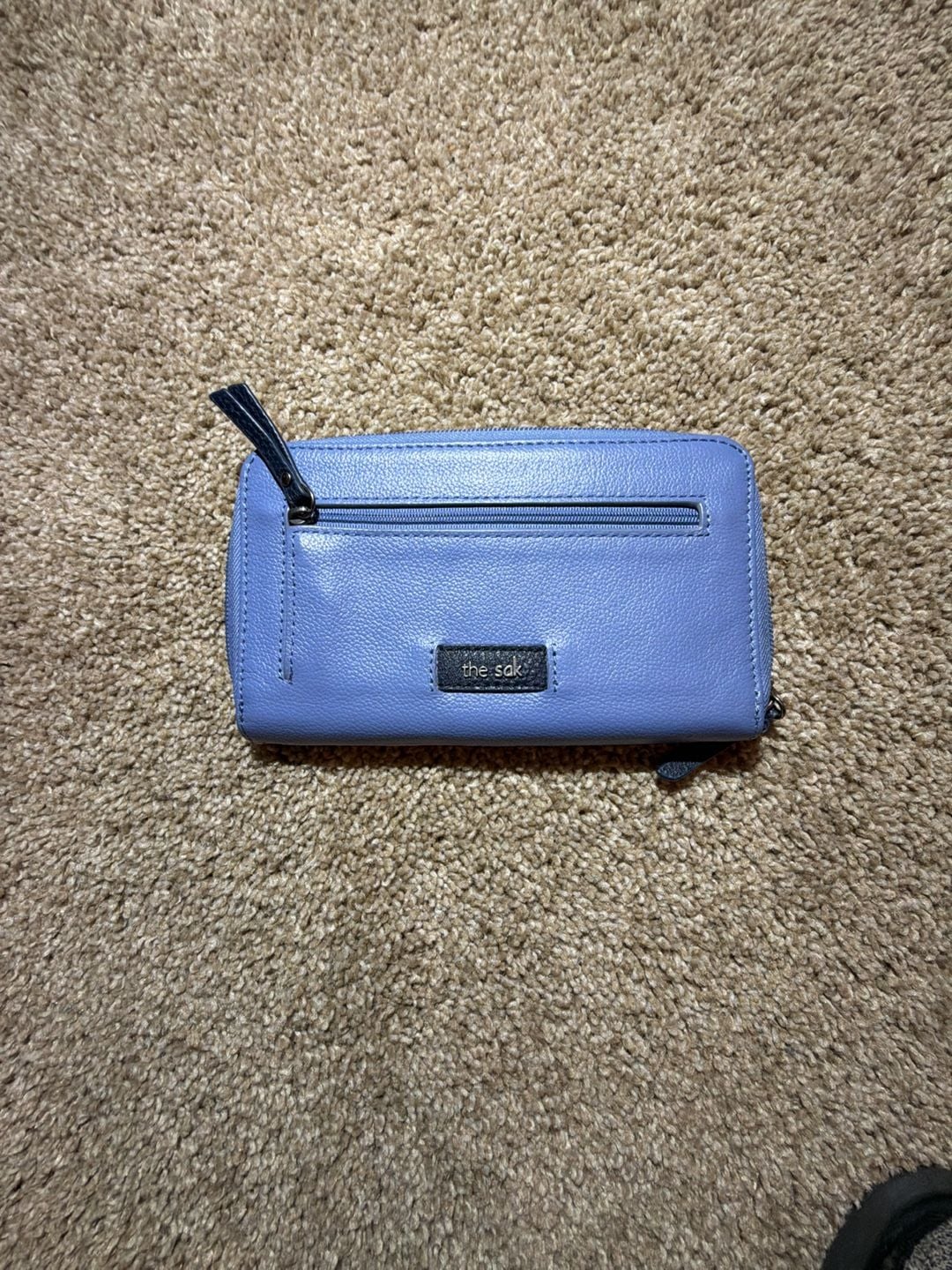 The Sak Blue Colorblock Leather Zip Around Wallet 2