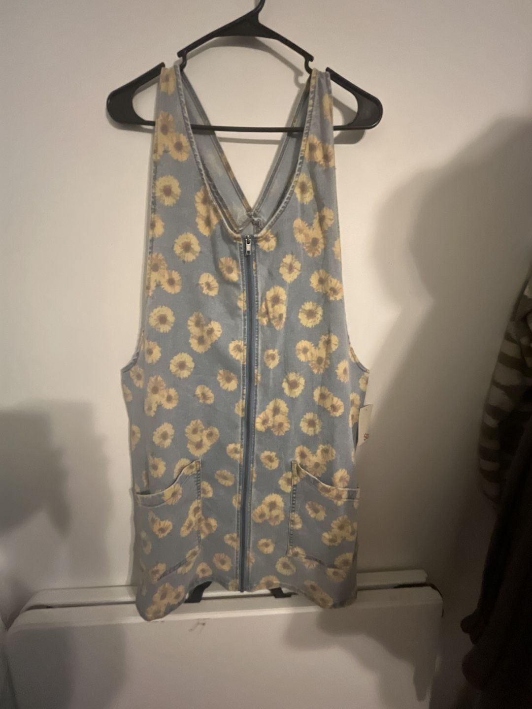 SO Sunflower Denim Overall Dress Size XXL 2