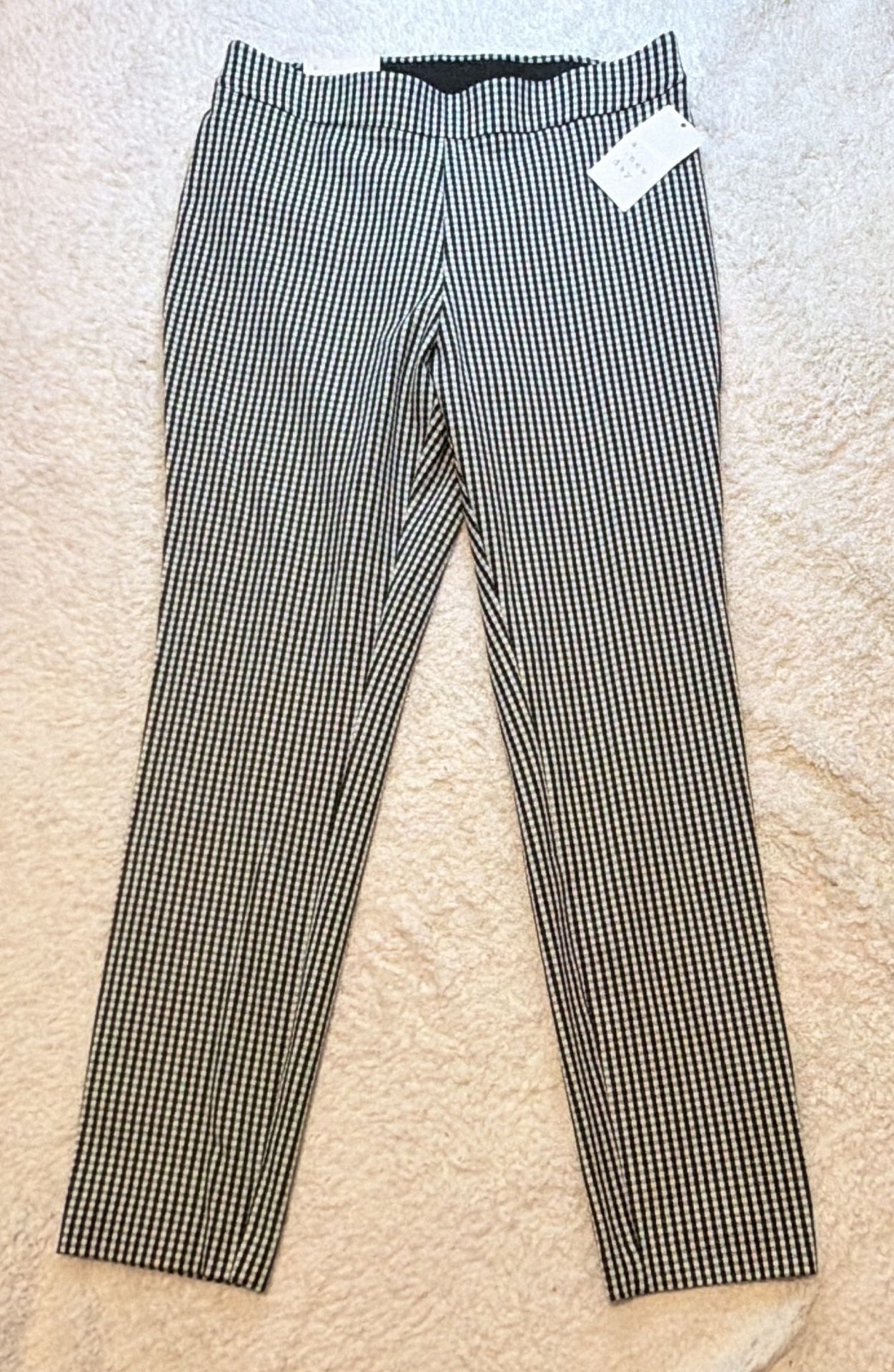 A New Day Black and White Gingham Skinny Ankle Pants Size 8R 2