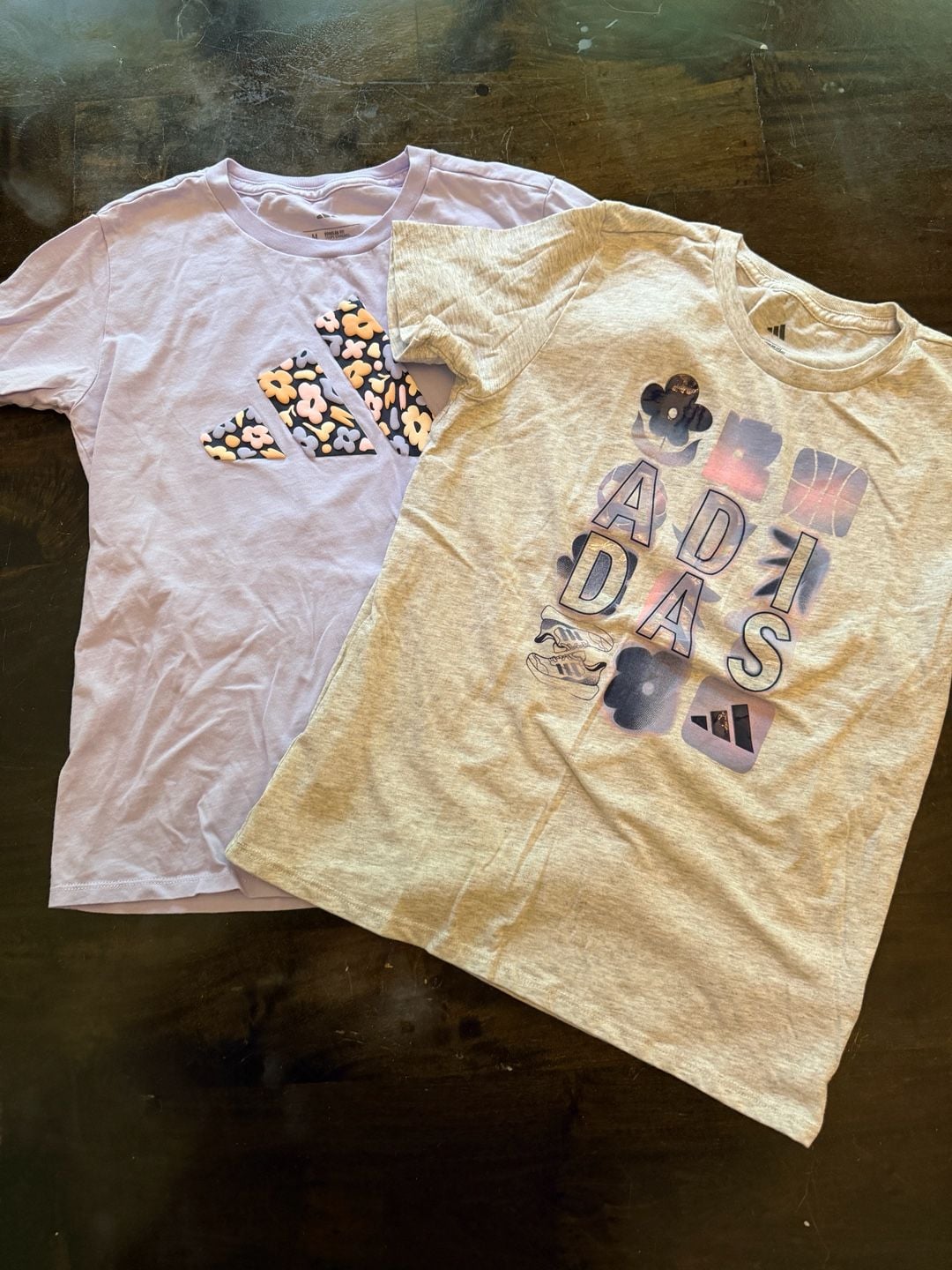 Girls adidas tee shirts 2 shirts size 10/12 1