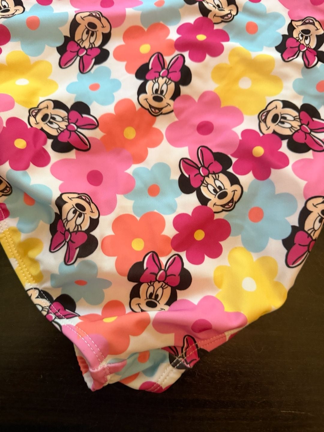 Disney Junior Minnie Mouse Girls One Piece Swimsuit Size 6X Pink Floral 5