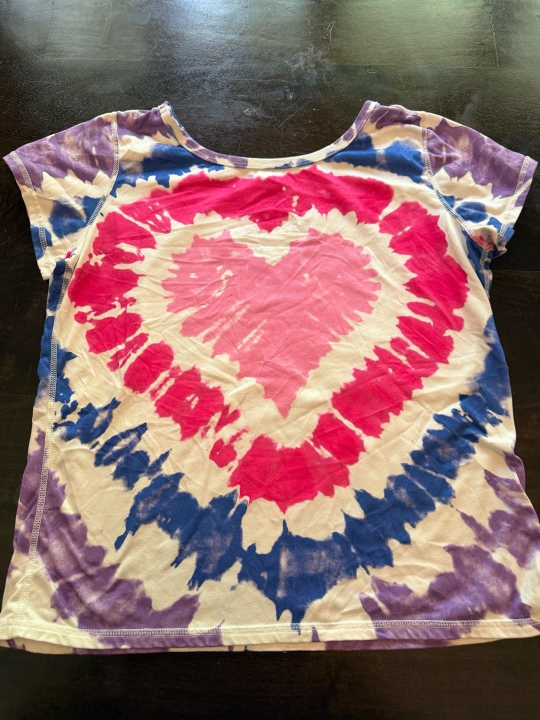 Disney Inside Out Rainbow Tie Dye Unicorn Girls T-Shirt Size L 10/12 5