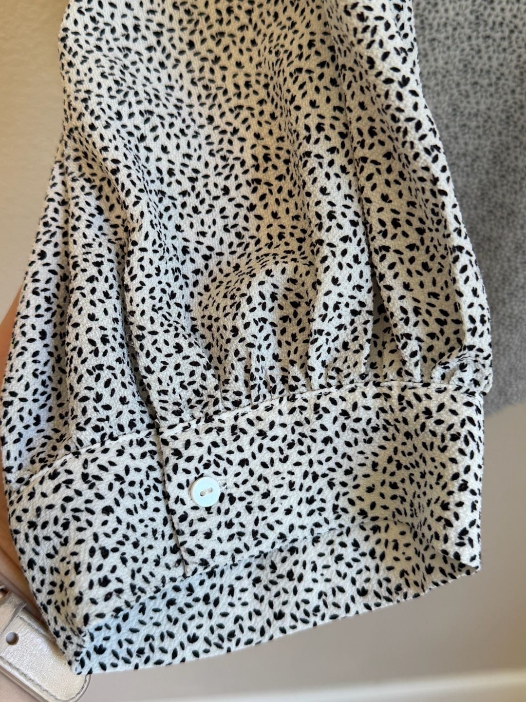 Adrianna Papell Black and White Print Blouse Size XL 5