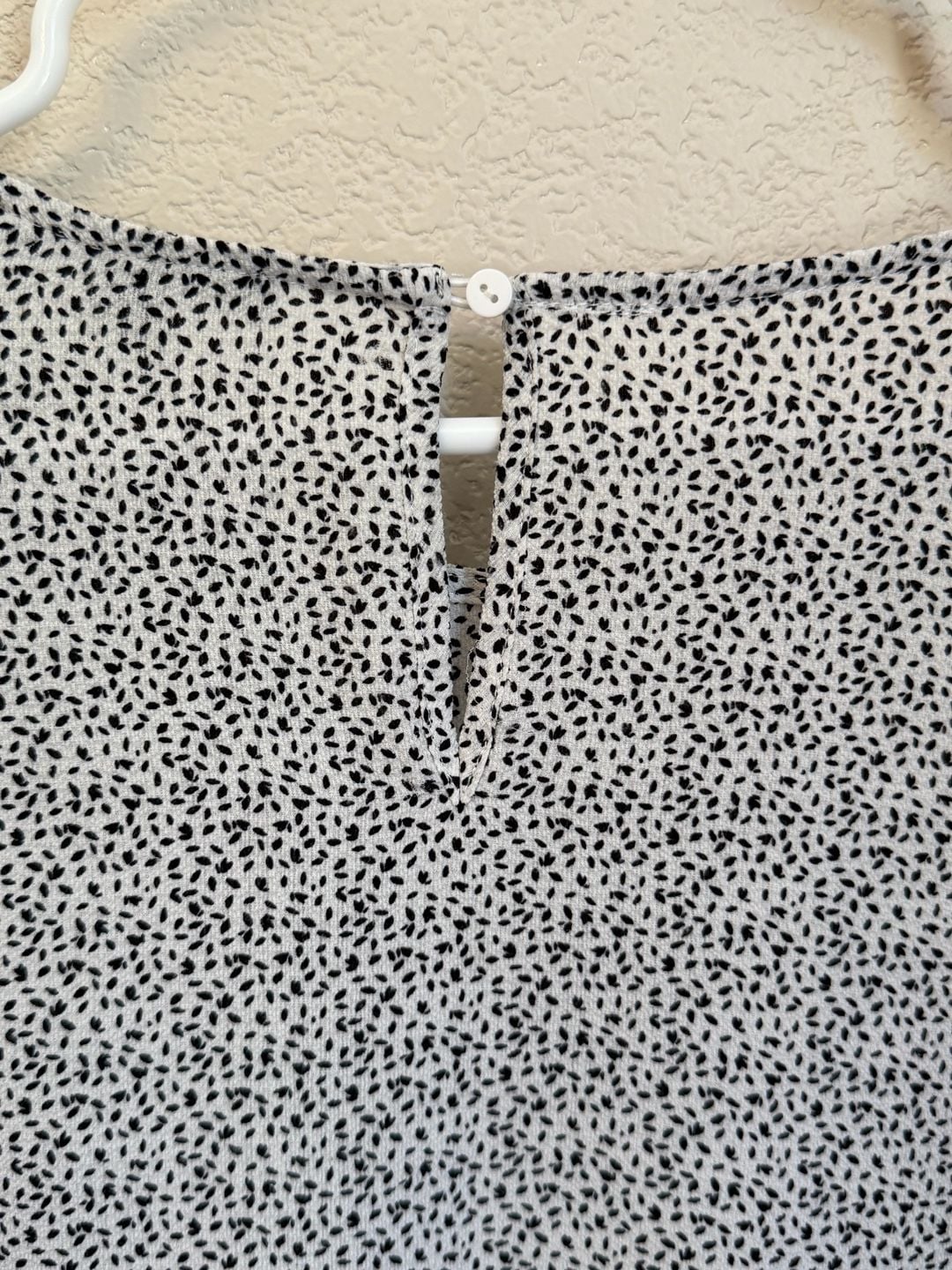 Adrianna Papell Black and White Print Blouse Size XL 7