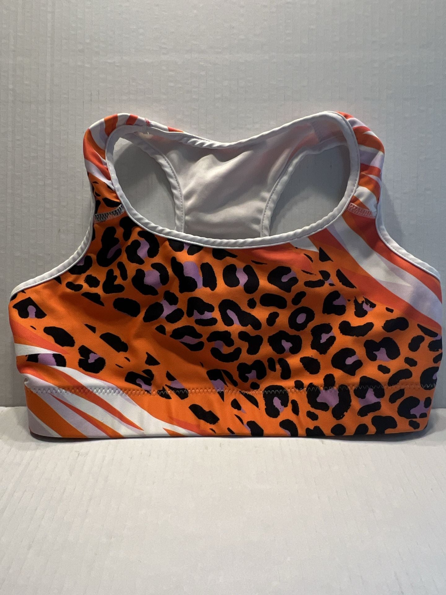 Loony Legs London Cheetiger Orange Animal Print Sports Bra 1
