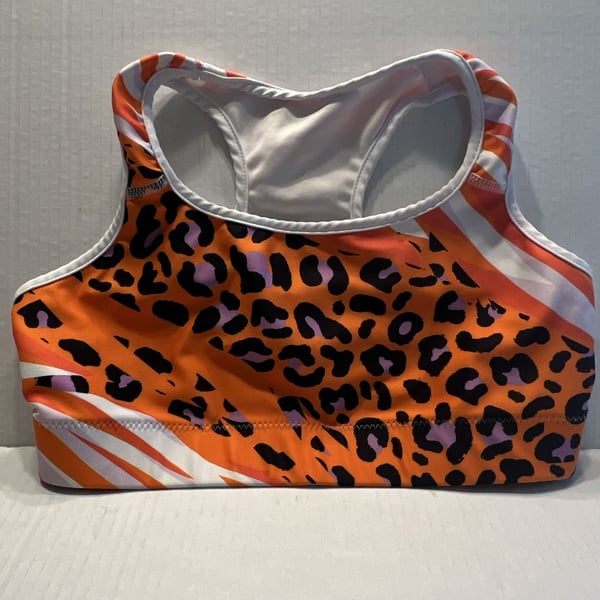 Loony Legs London Cheetiger Orange Animal Print Sports Bra