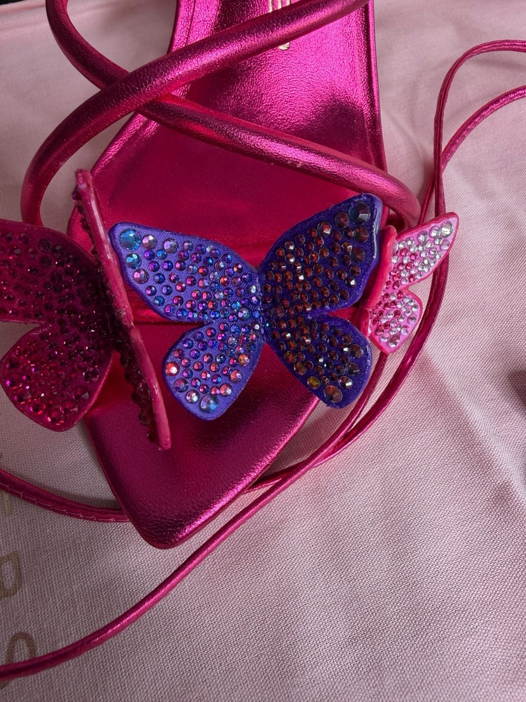Sophia Webster Vanessa Pretty Pink Crystal Butterfly Sandals EU 40 MSRP $880 6