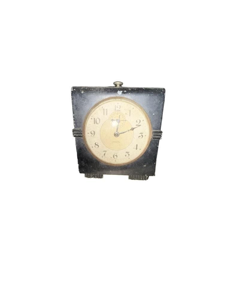 Vintage Ansonia Art Deco Bakelite Desk Alarm Clock 1