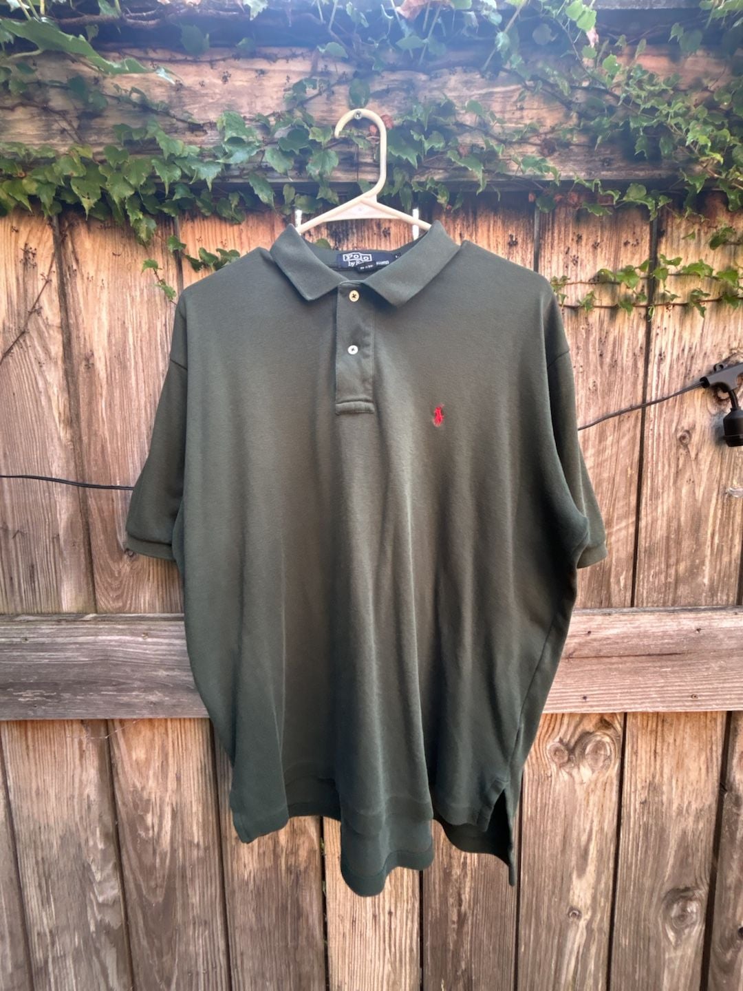 Vintage Polo Ralph Lauren Green Cotton Pique Short Sleeve Polo Shirt 2
