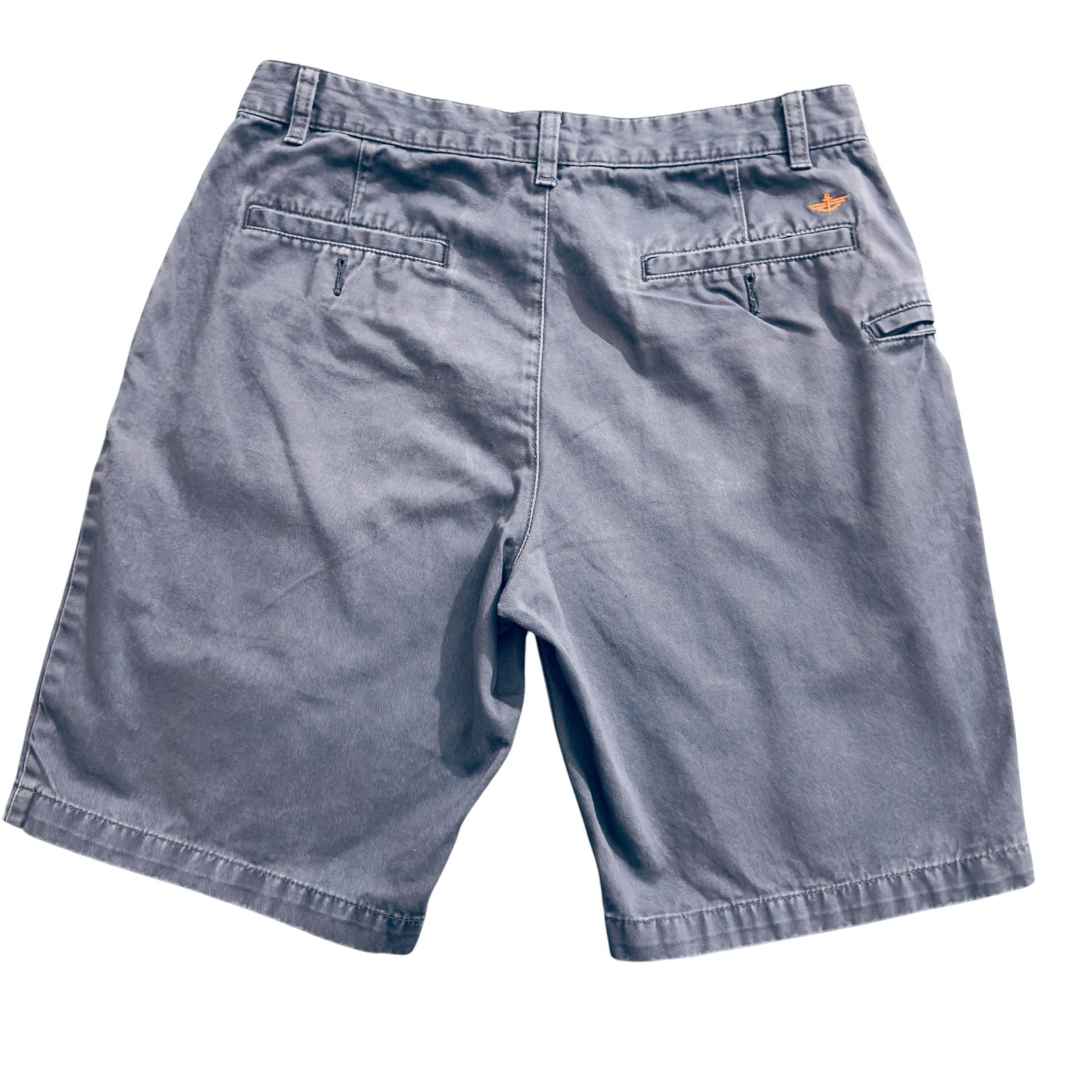 Dockers Mens Blue Flat Front Casual Cotton Shorts 4