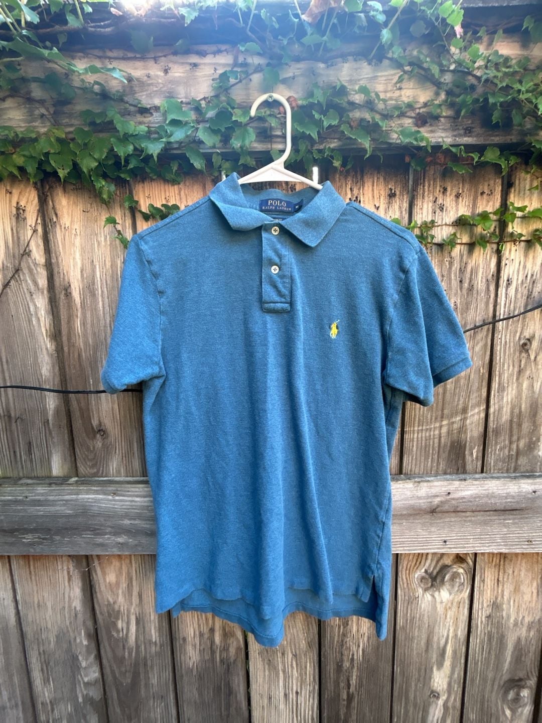Polo Ralph Lauren Custom Fit Blue Short Sleeve Polo Shirt Men's Medium 2